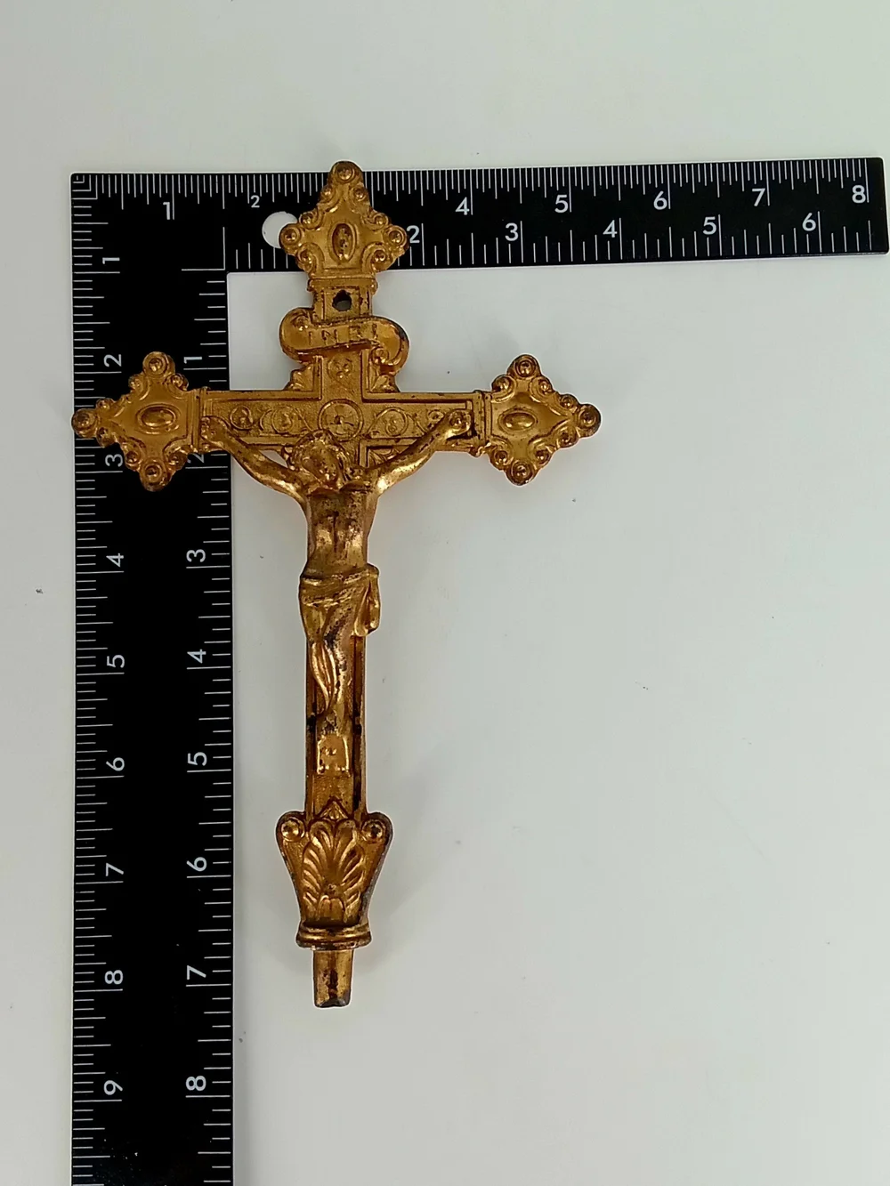 Gold Crucifix Decorative Cross - Classic Religious Decor